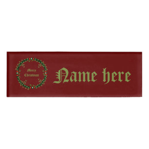 Badge D'identification Guirlande de Noël gothique personnalisée