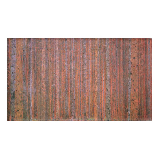 Badge D'identification Gustav Klimt Forêt de Sapins Tannenwald Arbres Rou (Devant)