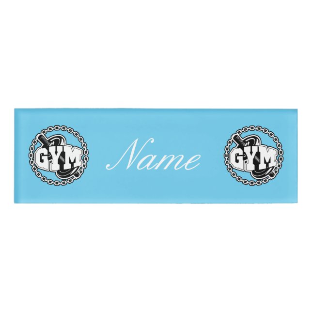 Badge D'identification Gym Barbell Logo Thunder_Cove (Devant)