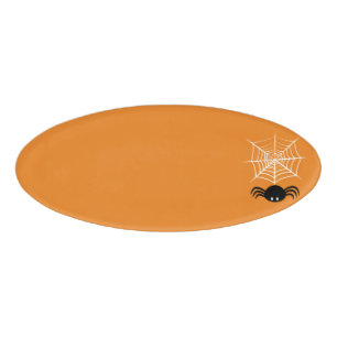 Badge D'identification Halloween Spider Web