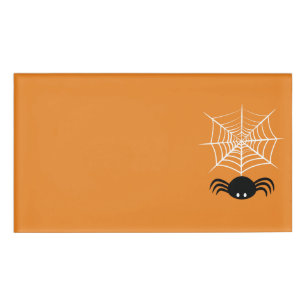 Badge D'identification Halloween Spider Web