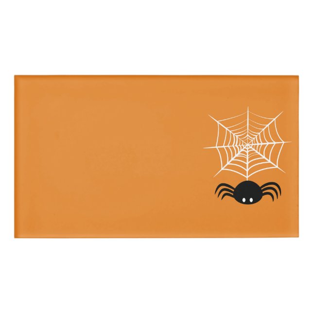 Badge D'identification Halloween Spider Web (Devant)