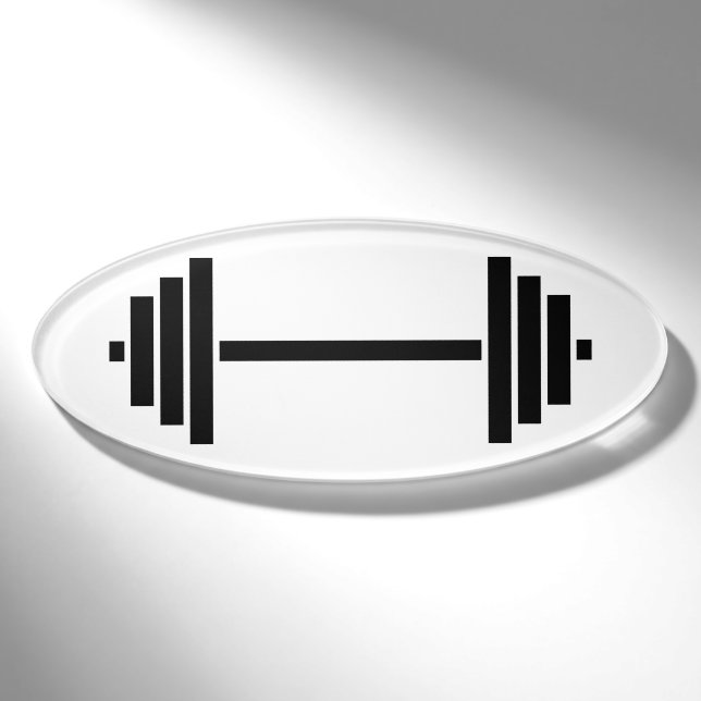 Badge D'identification Haltères (Devant)