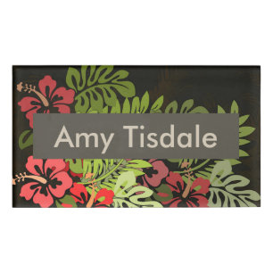 Badge D'identification Hawaii Aloha Flower Art Print