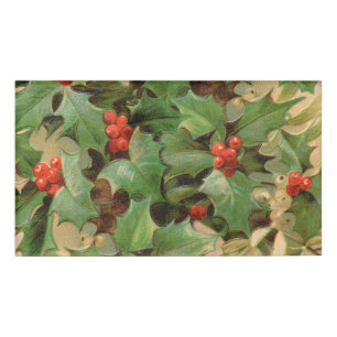 Badge D'identification Holly Tree Noël Vintage