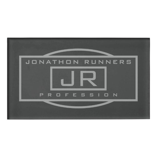 Badge D'identification Hommes Sporty Gray Gray & Dark Grays (Devant)