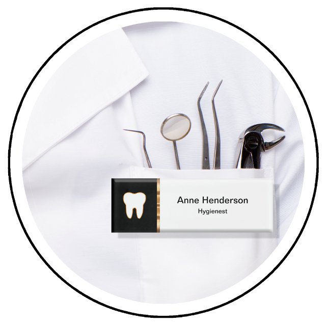 Badge D'identification Hygiéniste de bureau pour dentistes de classe (Créateur téléchargé)