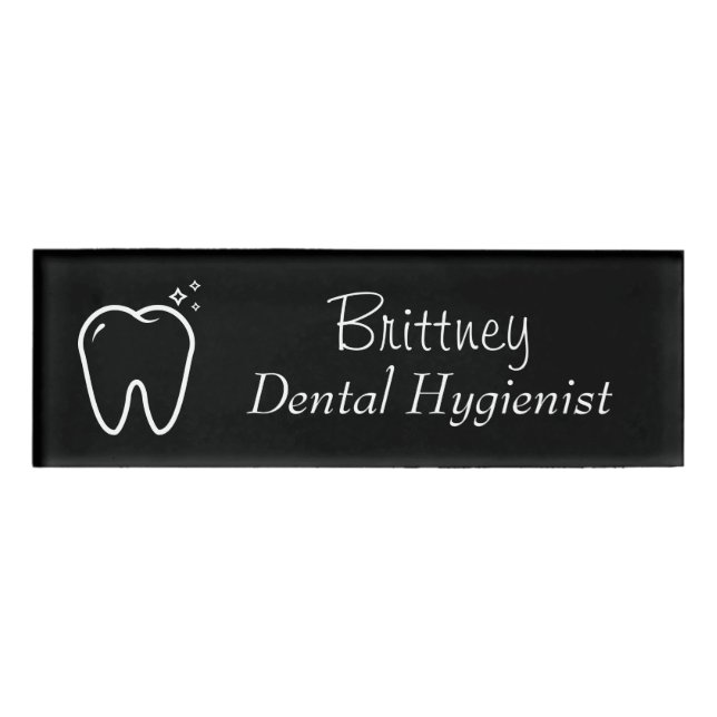 Badge D'identification Hygiéniste Dentaire Mignonne ASBD (Devant)