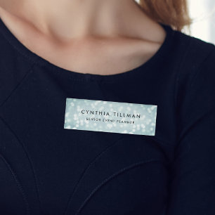 Badge D'identification Ice Blue Bokeh
