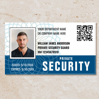 Badge D'identification Identifiant de la garde de sécurité personnalisée