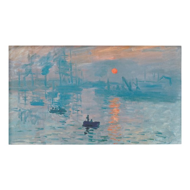 Badge D'identification Impression Sunrise Claude Monet (Devant)