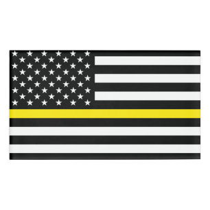 Badge D'identification Indicateur Dispatchs de ligne jaune fin