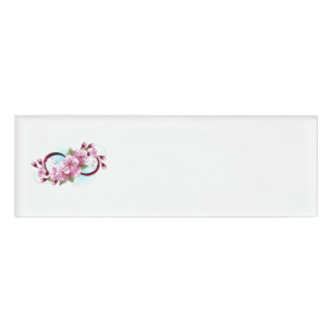 Badge D'identification Infinité avec les fleurs Sakura