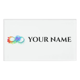 Badge D'identification Infinity avec Rainbow Jellyfish