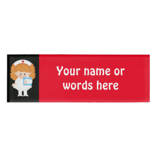 Badge D'identification Infirmière de dessin ajouter des mots ou une étiqu