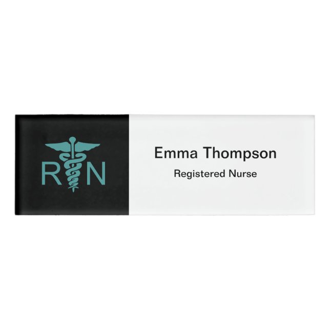 Badge D'identification Infirmière inscrite Moderne Simple Médicale (Devant)