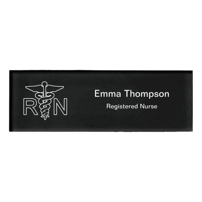 Badge D'identification Infirmière inscrite - Nom moderne Balises (Devant)