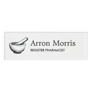 Badge D'identification Insigne de nom du pharmacien