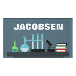 Badge D'identification Insigne de science du matériel de chimie