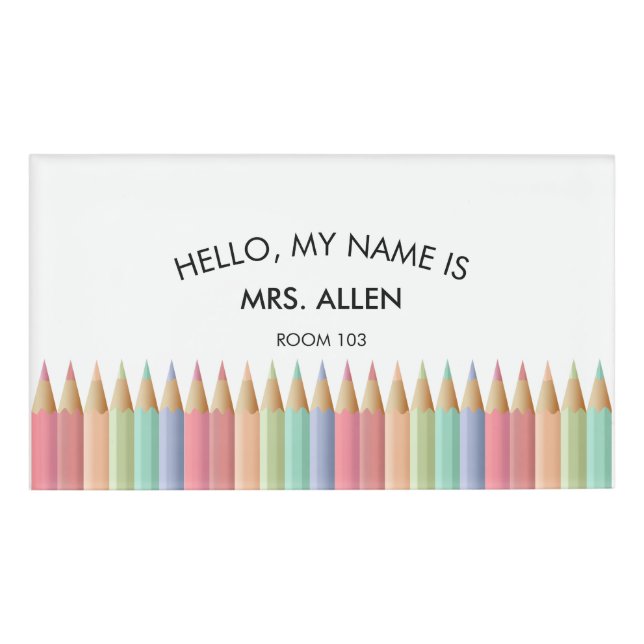 Badge D'identification Insigne d'identité de l'enseignant (Devant)