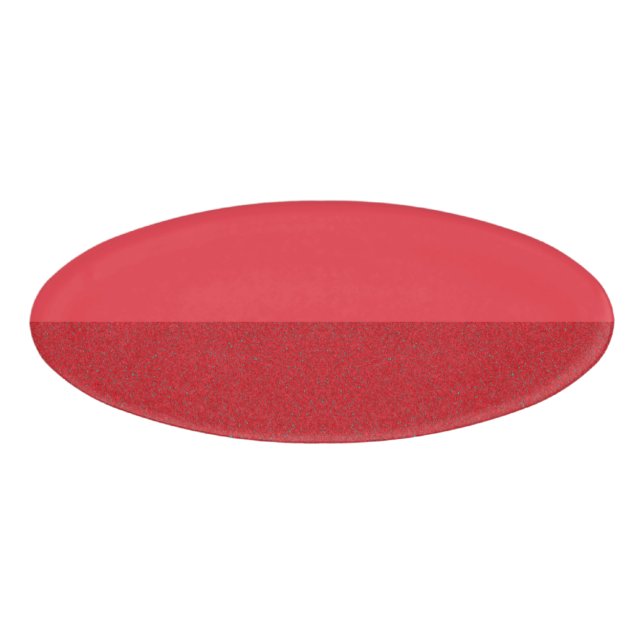 Badge D'identification Insigne ovale rouge de tomate demi-texture réversi (Devant)