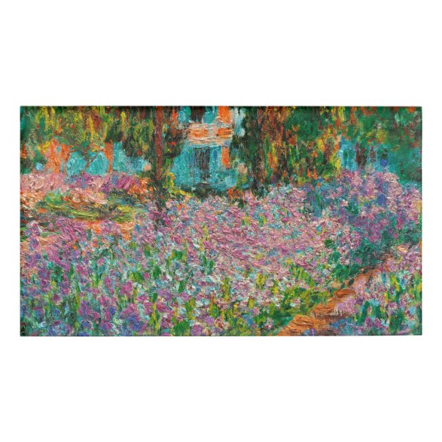 Badge D'identification Irises Monet Garden Fleurs Giverny (Devant)