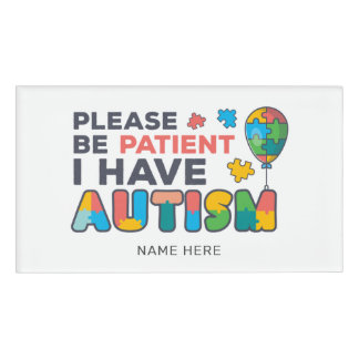 Badge D'identification J'Ai Autisme ID Vibrant Personnalisé