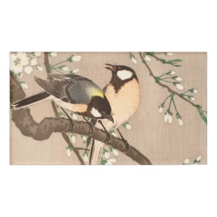 Badge D'identification Japonais Asiatique Koson Bird Chickadee Songbird