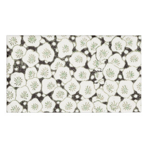 Badge D'identification Jardin floral à fleurs blanches du Japon