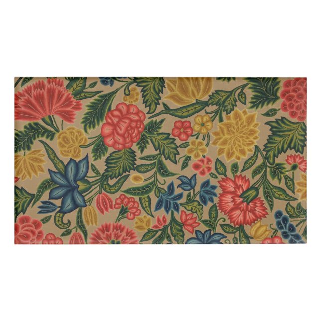 Badge D'identification Jardin Floral Designer vintage (Devant)