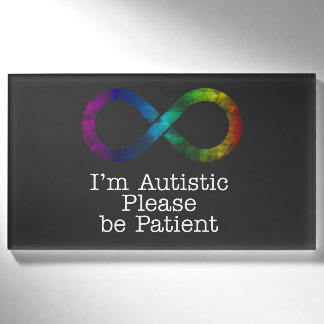 Badge D'identification Je suis autiste, s'il vous plaît, soyez patient