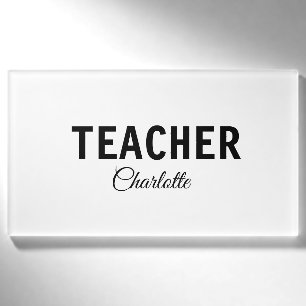 Badge D'identification Je suis enseignant école Collegeajouter votre nom