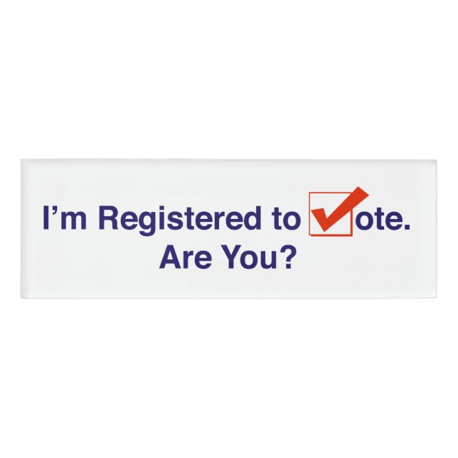 Badge D'identification Je suis inscrit au vote 2024 (Devant)