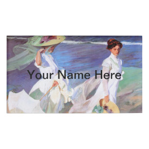 Badge D'identification Joaquin Sorolla Femmes Promenade Plage