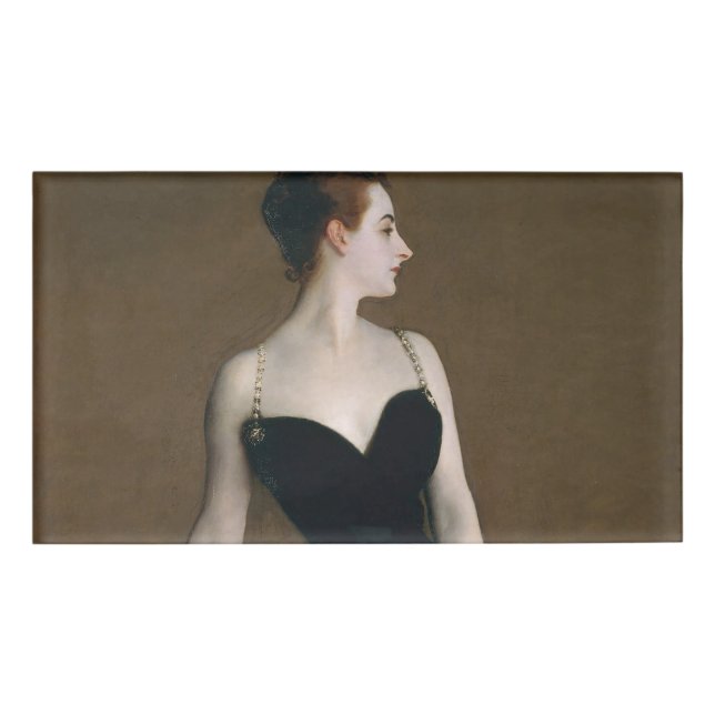 Badge D'identification John Singer Sargent Madame X Classic Portrait (Devant)