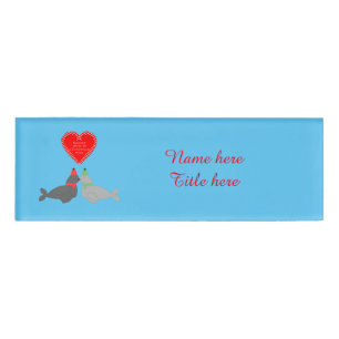 Badge D'identification Joli Seals de baiser de Noël personnalisés