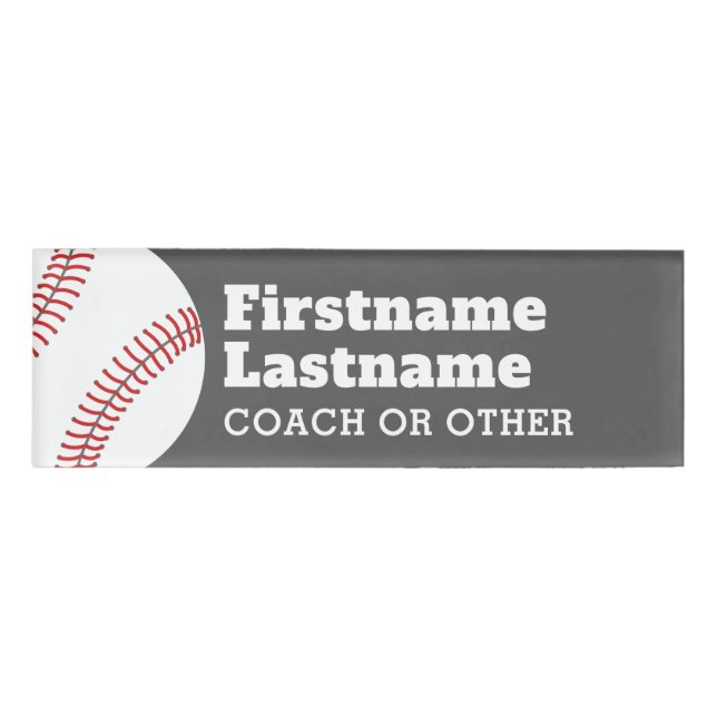 Badge D'identification Joueur de baseball entraîneur ou enseignant - Dess (Devant)