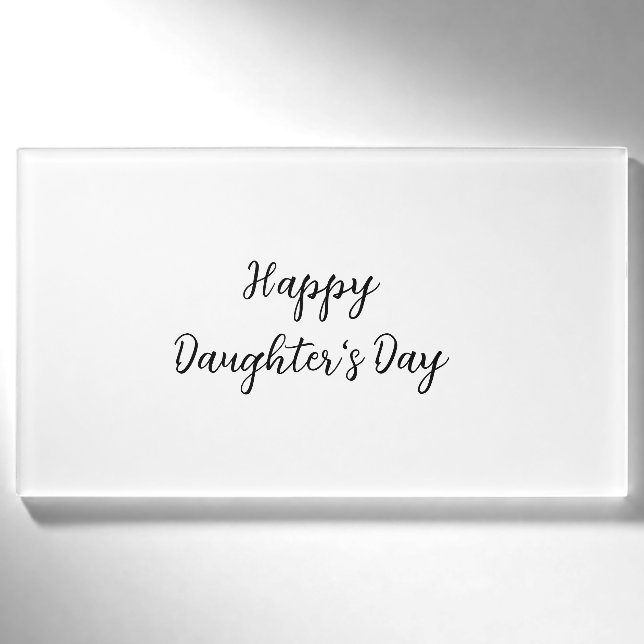 Badge D'identification Joyeuse fête des filles texte minimal simple ajout (Devant)