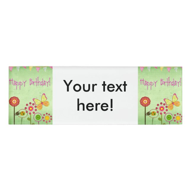 Badge D'identification Joyeux anniversaire (Devant)