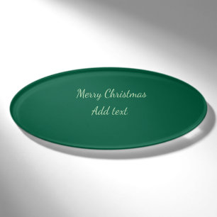 Badge D'identification Joyeux Noël vert fond simple solo fête