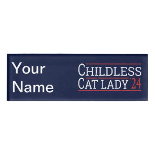 Badge D'identification Kamala Harris - Enfless Cat Lady 2024 I