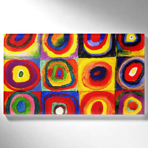 Badge D'identification Kandinsky Farbstudie Quadrates Cercles Art