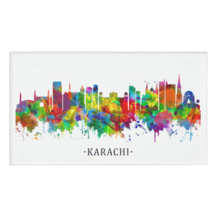 Badge D'identification Karachi Skyline Pakistan