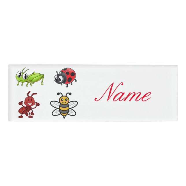 Badge D'identification Kawaii Insectes Thunder_Cove (Devant)