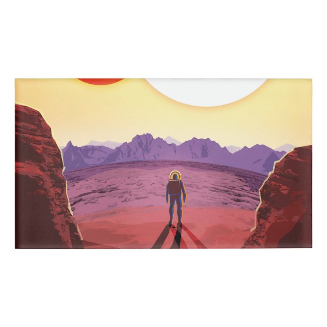 Badge D'identification Kepler Space Voyage Destination Planète Aventure (Devant)