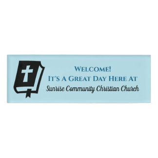 Badge D'identification La Bible Église chrétienne Greeter Usher Bienvenue