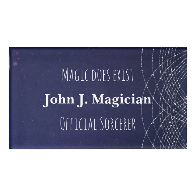 Badge D'identification La magie existe effectivement sorcier officiel per (Devant)