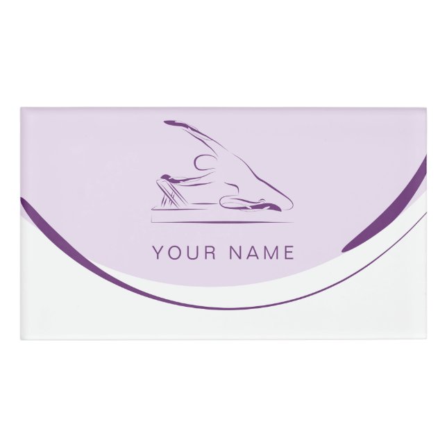 Badge D'identification La sirène de Pilates pose sur le réformateur | Cou (Devant)