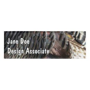 Badge D'identification La Turquie sauvage Plumes I Abstrait Nature Design