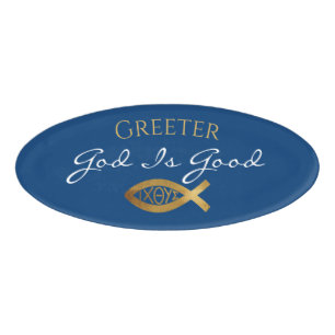 Badge D'identification Le ministère de l'Église chrétienne Greeter Ush